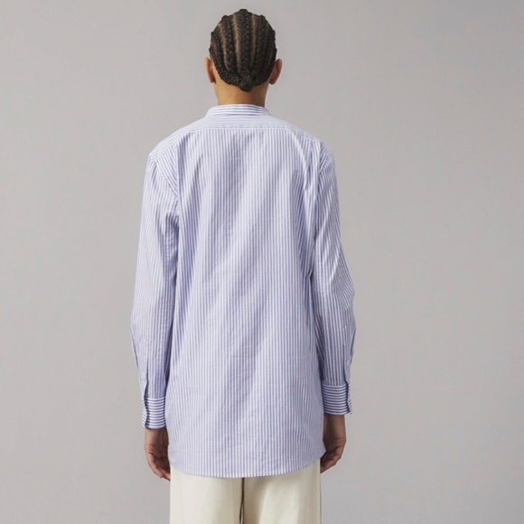 Tory Burch Stripe Tunic Shirt – Blue Dusk/White – Size M – NWOT - Picture 2 of 11